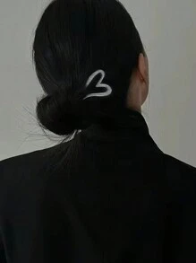 1个/2个装女士金属镂空心形发夹发髻器发卡，适合日常、外出和约会佩戴，发饰，发夹，发髻延长器，发髻假发，发型设计发夹，头部饰品 - 3pcs - 查看 2