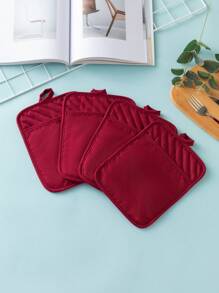 4pcs/6pcs Home Kitchen Baking Tools Set, Including Oven Mitts, Pot Holders, Oven Rack Shields And Coasters, For Heat Resistant And Sublimation Projects. - Multicolor - View 5