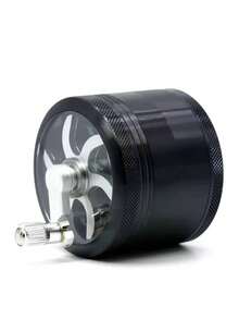 1pc 4-Layer Manual Zinc Alloy Grinder With Handle Herbal Grinder Accessories Spice Grinder 1.57 Inches,Kitchen,Kitchen Items,Food,Cooking,Seasoning,Spice,Pepper,Garlic ,Salt,Organizer,Party,Room Decor.