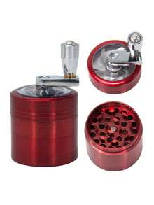 1pc 4-Layer Manual Zinc Alloy Grinder With Handle Herbal Grinder Accessories Spice Grinder 1.57 Inches,Kitchen,Kitchen Items,Food,Cooking,Seasoning,Spice,Pepper,Garlic ,Salt,Organizer,Party,Room Decor.