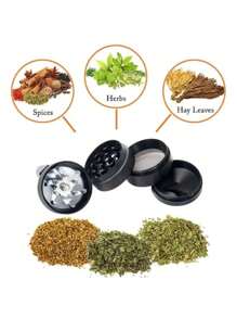 1pc 4-Layer Manual Zinc Alloy Grinder With Handle Herbal Grinder Accessories Spice Grinder 1.57 Inches,Kitchen,Kitchen Items,Food,Cooking,Seasoning,Spice,Pepper,Garlic ,Salt,Organizer,Party,Room Decor.