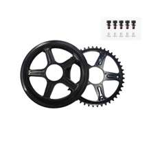 Plato de cadena de bicicleta eléctrica GUSTAVO para motor Bafang G340 BBS01 BBS02B de 250W 350W 500W 750W con modelos opcionales de 44T 46T 48T para motor MidDrive - Negro - Ver 5