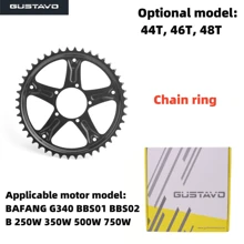 Plato de cadena de bicicleta eléctrica GUSTAVO para motor Bafang G340 BBS01 BBS02B de 250W 350W 500W 750W con modelos opcionales de 44T 46T 48T para motor MidDrive - Negro - Ver 6