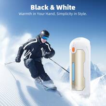 2-Pack Hand Warmer Rechargeable, Upgraded 2-In-1 5200mAh Electric Hand Warmers, Portable USB Reusable Handwarmer, For Outdoor Camping, Skiing, Hunting, Golf, Gift - White