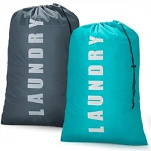 Meching Laundry Bag, Travel Laundry Bag For Dirty Clothes, Travel Oversized Laundry Bag, Dirty Clothes Travel Bag, Camping Laundry Bag, (Blue+Gray) - Multicolor - View 1