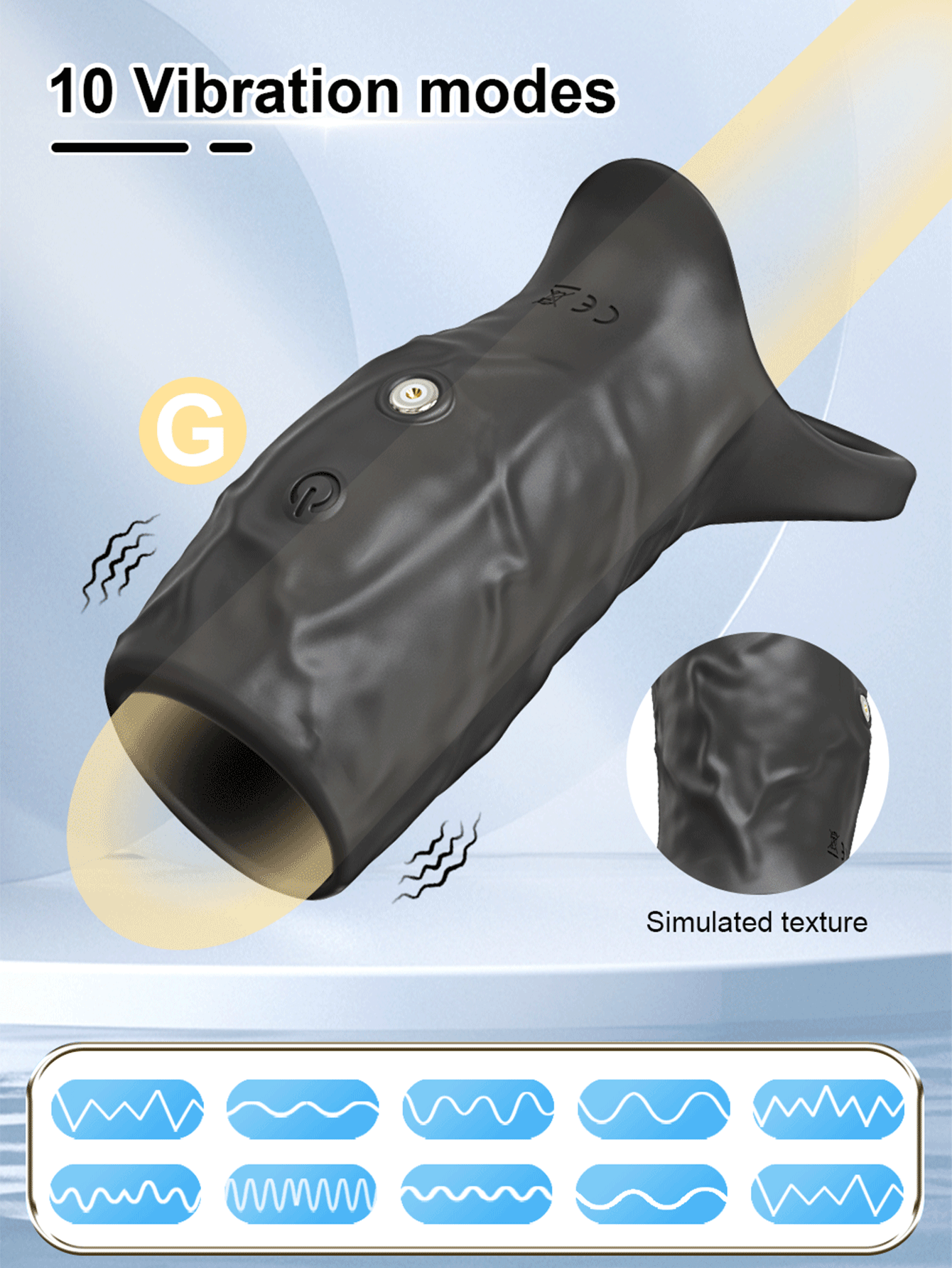 Funda vibratoria para pene, anillo para el pene - Juguetes sexuales para adultos en pareja, anillo vibrador para placer en el pene, extensor del pene para estimulación del pene, los testículos y el punto G, juguete sexual para hombres y parejas, para la erección