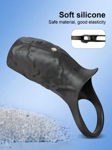 Funda vibratoria para pene, anillo para el pene - Juguetes sexuales para adultos en pareja, anillo vibrador para placer en el pene, extensor del pene para estimulación del pene, los testículos y el punto G, juguete sexual para hombres y parejas, para la erección