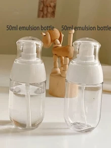 50ml/150ml Cute Little White, Pressing Spray Bottle, Emulsion Bottle, Travel Portable Set Spray Bottle Makeup Skin Care Products Facial Spray Vacuum Small Empty Bottle Suitable For Home And Outdoor Travel. Christmas Present