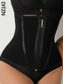 DITZN Corset Waist Trainer Belt WithZipper High Compression Body ShaperFor Women