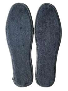 2PCS Imitation Rabbit Fur Insoles Men And Women Thickened And Padded Warm Heating Insoles Sweat Comfortable Winter Insole Sub - Grey - View 3