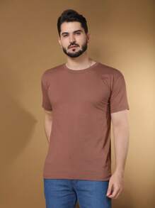 Men T-Shirts - màu nâu - Xem 3