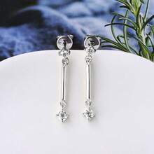 1 Đôi Bạc 925 Phù Hợp Đơn Giản Cho Nữ Quà Tặng Trang Sức Tiệc Tốt Nghiệp Bông Tai Moissanite Tròn 3 Mm & 2.5 Mm Bông Tai Sọc Thời Trang Nữ Với Chứng Nhận GRA - EMO-351 - Xem 8