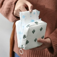 1入組時尚實用的多功能旅行收納袋-適用於裝盥洗用品，衛生巾和化妝品！ - 白色 - 查看 5