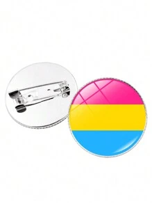 suteyi 1 Rainbow  Glass Brooch, Pride Month Accessory - Multicolor - View 13