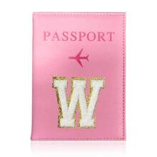 Neues Reisepass Cover Aus Pu Leder, Kartenhalter Für Frauen Und Männer, Reisepass Tasche Mit Marmor Stil Und Initiale, Reisepass Schutzhülle Mit Kartenhalter Und Rfid Für Reisen, Bankkarte Und Id Abdeckung, Brieftasche Für Reisezubehör - Pink - Übersicht 21