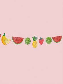 1 pieza Bandera de frutas vibrantes - Llamativa, colorida y reutilizable para celebraciones festivas - Perfectas decoraciones para fiestas de cumpleaños, bodas y eventos temáticos - Multicolor - Ver 7