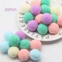 Macaron Mix Pompoms Fur Balls Fluffy Soft Pom Pom 10/15/20/25/30mm Multicolor Pompones Fur Ball High-Elastic PomPom Creative Craft Supplies