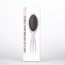 CANDY BRUSH 1 Piece Wet Curly Hair Brush, Defining Curl Hairbrush Soft Bristles With Prongs, Detangling  Trident Brushes Reduce Hair Pulling & Curl Separation, Round Detangler, Shaping And Styling Tools For Women Men Girls - Multicolor - View 9