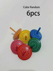 1/6/10/20 Pcs Wooden Table Top Spinning Tops, Wooden Toys, Mini Gifts, Party Favors, Holiday Presents, Retro Classic Keepsake Soap Gift Set