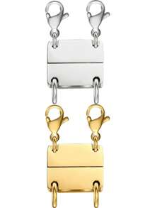 Móc vòng cổ từ tính nhiều lớp, Dụng cụ tách vàng và bạc 18K Móc có thể xếp chồng lên nhau để tách và mở rộng vòng cổ - Nhiều màu - Xem 13