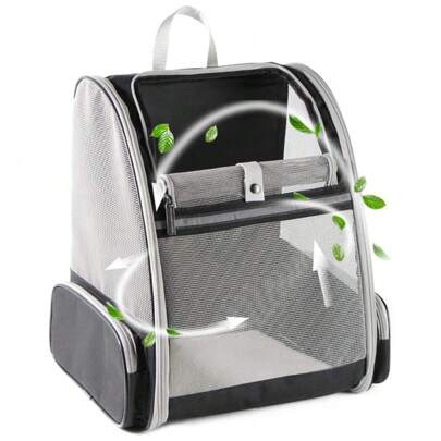 Mochila para mascotas, para perros pequeños y gatos, diseño ventilado plegable