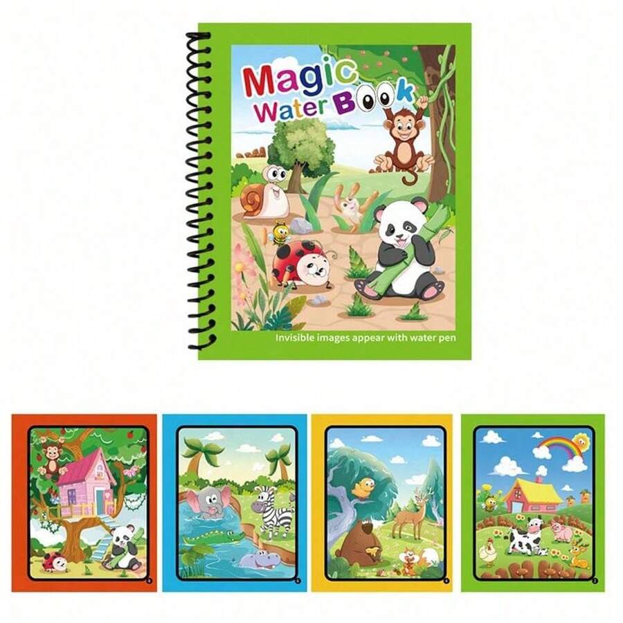 Ảo thuật Nước Vẽ Sách Với Dày hơn , Bức tranh Bộ Với Bút mực Và Nước Hấp thụ Trang tính , Nhiều màu - Thiên đường gấu trúc - Xem 1