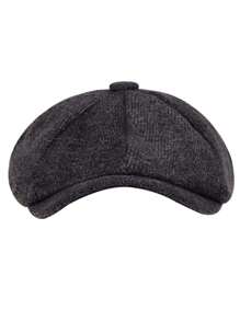 1pc Men's Wave Pattern Flat Cap, Outdoor Gentleman's Casual Hat Suitable For Spring And Autumn Travel - Black - View 3