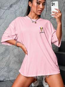 Women T-Shirts - 淺粉色 - 查看 5