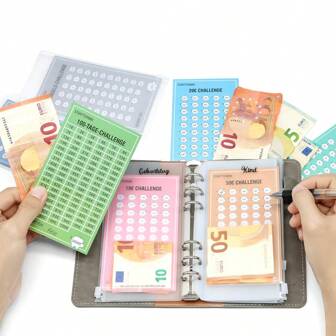 48pcs No Plastic Envelopes, Savings Challenge Planner Cards, 100 Days Budget Challenge Saving Money Simple And Funny Ways To Save Money Challenge Cards Back To School