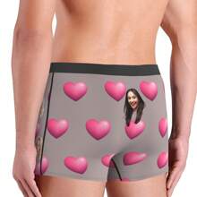 Ropa interior personalizada y divertida para hombre, novio o esposo - Calzoncillos tipo bóxer con foto personal como regalo del Día de San Valentín para él