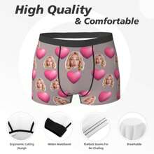 Ropa interior personalizada y divertida para hombre, novio o esposo - Calzoncillos tipo bóxer con foto personal como regalo del Día de San Valentín para él