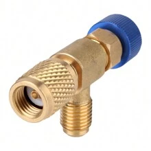 R22 R410 AC Valve 1/4 " Air Conditioning Refrigerant Valve Air Conditioning Repair And Fluoride 1pc Safety Adapter Filler Joint - Multicolor - View 7