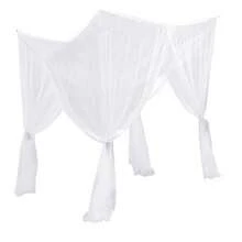 4 Corners Post Bed Canopy Curtain Mosquito Net Or Frame Single Double King,Mosquito Net,Four Corner Mosquito Net,Which Is Good For Keeping All The Terrible And Annoying Flying Bugs/Mosquitoes/Insects Aways. - Beige - View 5