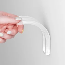 4pcs Transparent Soft Rubber Crash Protection Pads Without Drilling, Multi-Purpose For Car Doors And Furniture, Anti-Collision - Transparent - View 5