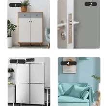 4pcs Transparent Soft Rubber Crash Protection Pads Without Drilling, Multi-Purpose For Car Doors And Furniture, Anti-Collision - Transparent - View 3