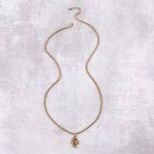 2pcs/set Men Sun & Moon Pendant Necklace