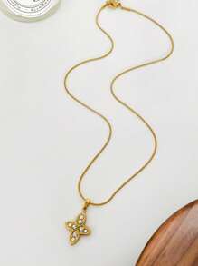 1 chiếc dây chuyền trái tim thiết kế đơn giản, tinh tế, chống thấm nước, mạ vàng 18K, dành cho nữ, trang trí bằng đá Rhinestone, ngày lễ tình nhân, mẹ, mẹ, ngày của mẹ, quà tặng - Nhiều dây chuyền - Xem 12