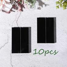 20pcs Acrylic Place Card Holders Transparent With Slots, Table Display, Wedding Signage Holders, Digital Photos Office Menu Conference, Black Card Stands, White & Transparent