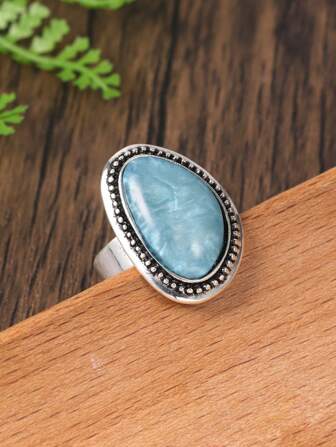 1 Stück elastischer einstellbarer geometrischer farbenfroher Emaille Ring für Damen/Mädchen, elegantes und kreatives Accessoire für Partys und Dates, Geschenk