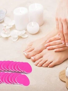 MAOMIA 20pcs Heart-Shaped Double-Sided Nail Files, Mini Buffing Blocks For Shaping And Smoothing Toenails And Fingernails