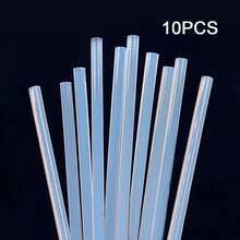 6/10/12/24/50入組0.27*11.8英寸透明熱熔膠槍棒，適用於大多數熱熔膠槍，適用於藝術、手工、DIY和大多數黏合項目的多用途熱熔膠棒 - 7mm*300mm白透明 - 查看 11