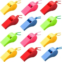 6/12 Stück/Packung zufällige Farbe Plastik Pfeifen Halsbänder Schule Fußball Sport Cheerleading Pfeifen Trainings Fußball Pfeifen Schiedsrichter Pfeifen