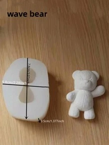 Moule en silicone pour bougie ours 3D, moules à savon aromathérapie ours mignons DIY