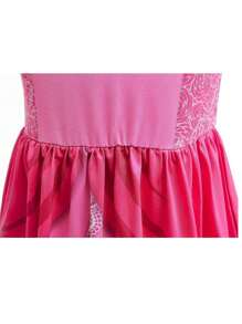 Vestido de Princesa Rosa para Menina, Roupas de Verão, Fantasias para Festa, Idade de 3 a 8 Anos, Vestido de Aniversário
