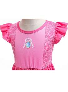 Vestido de Princesa Rosa para Menina, Roupas de Verão, Fantasias para Festa, Idade de 3 a 8 Anos, Vestido de Aniversário