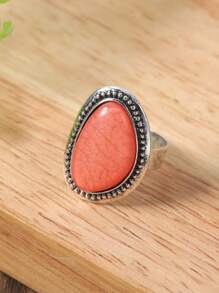 1入組幾何圖案可調節彩色搪瓷戒指，優雅時尚的創意配飾，適合派對/約會禮物