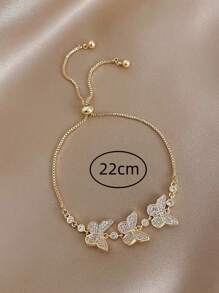 Strass vlinder decor armband