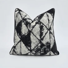 1pc Pillow Cover, Luxury Minimalist Personalized Style Cushion Cover, Suitable For Home Decor, Party Decor, Car Decor, House Decor, 18x18 Inch, 20x20 Inch (Pillow Insert Not Included) - Black - View 6