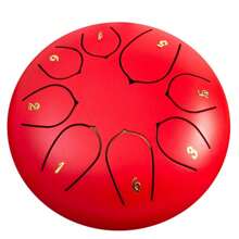 圣诞装饰 6 英寸钢舌鼓 - 8 音符旋律和声 - 高品质便携式套件，配有音乐书、木槌、支架和指拨 - 露营、冥想、瑜伽的理想选择 - 6寸8音 - 查看 15