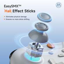 EasySMX Contrôleur de jeu multiplateforme EasySMX X05 avec manettes à effet Hall, connexion tri-mode compatible avec PC/Android/iOS/NS/Tablette, pour Black Myth Wukong